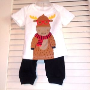 NEW 3/6 MOS. WONDER NATION 2 PC INFANT BOY SET